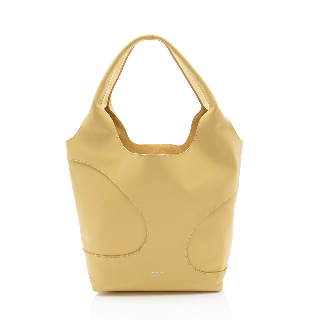 Ferragamo Leather Cut Out Hobo