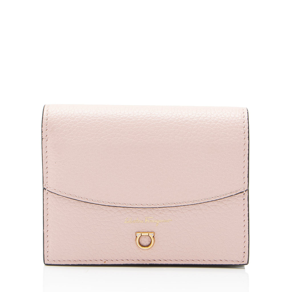 Ferragamo Leather Gancini Travel Wallet