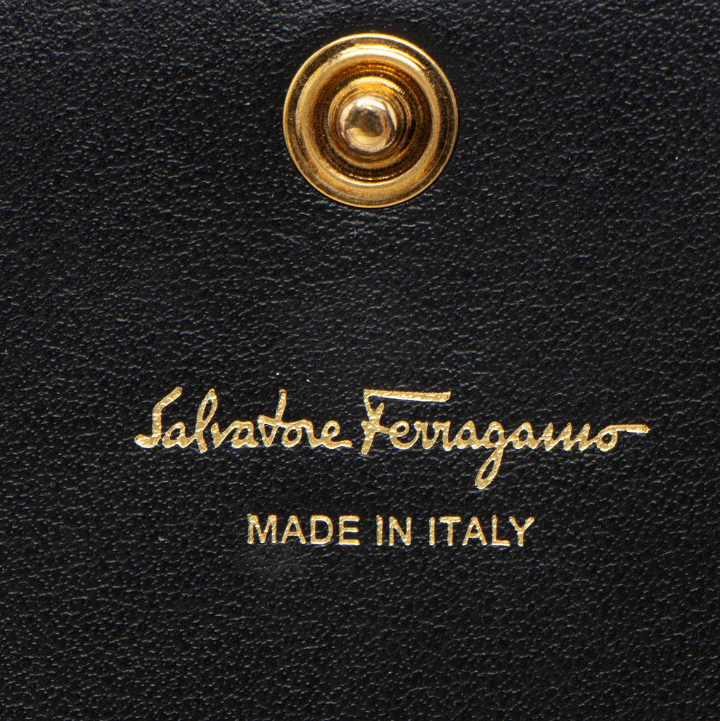 Ferragamo Leather Gancini Travel Wallet