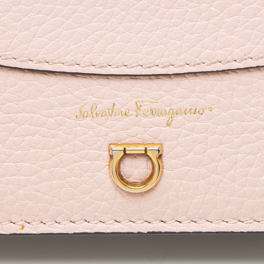 Ferragamo Leather Gancini Travel Wallet
