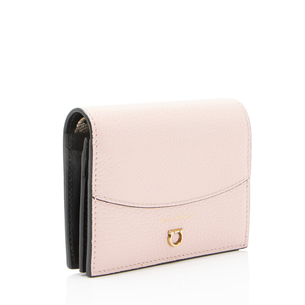 Ferragamo Leather Gancini Travel Wallet