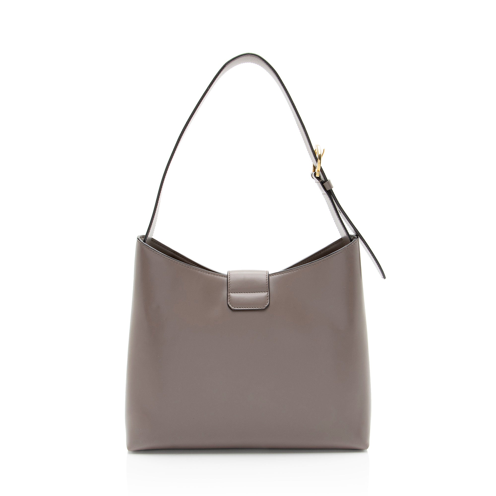 Ferragamo Leather Gancio Trifolio Large Shoulder Bag