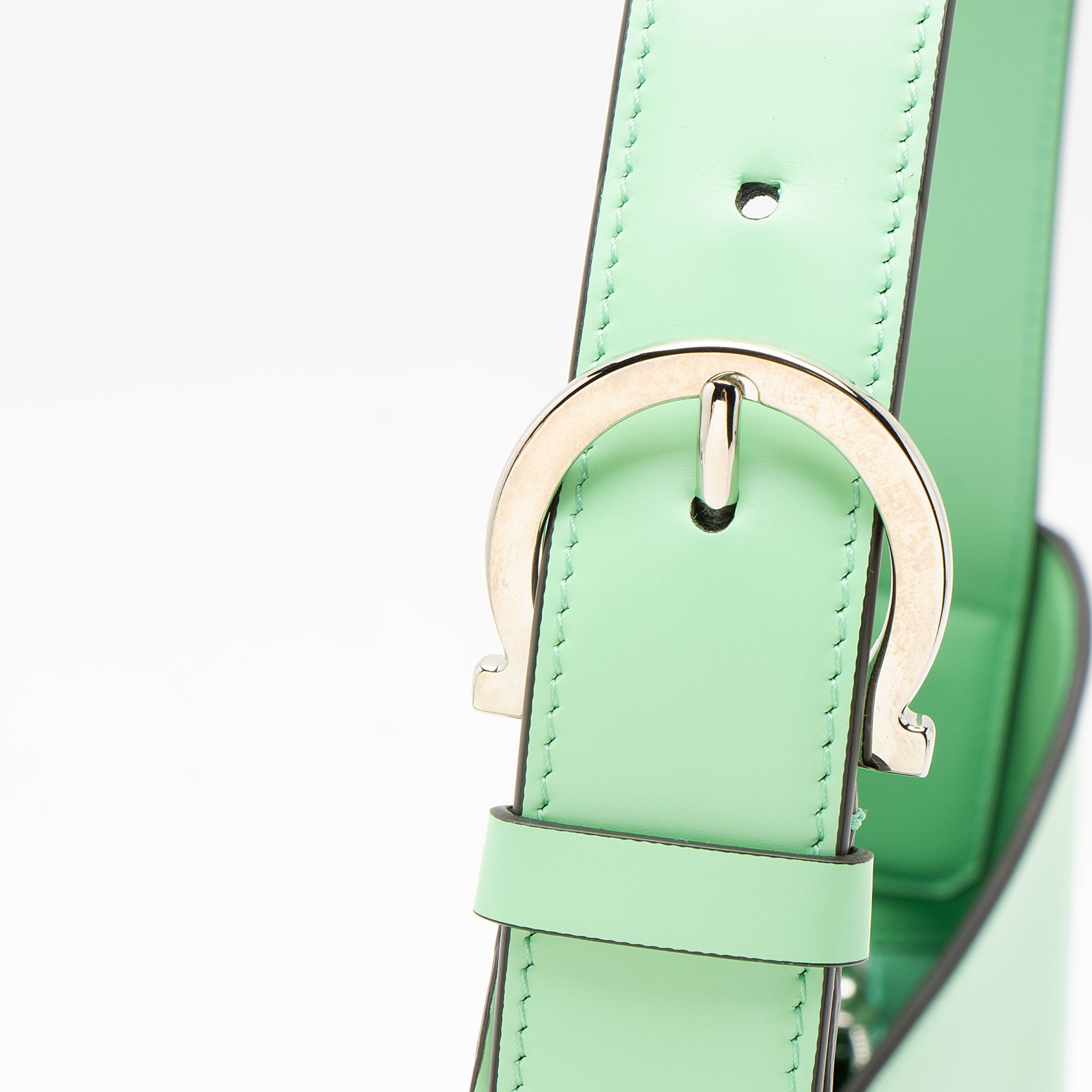 Ferragamo Leather Gancio Trifolio Small Shoulder Bag