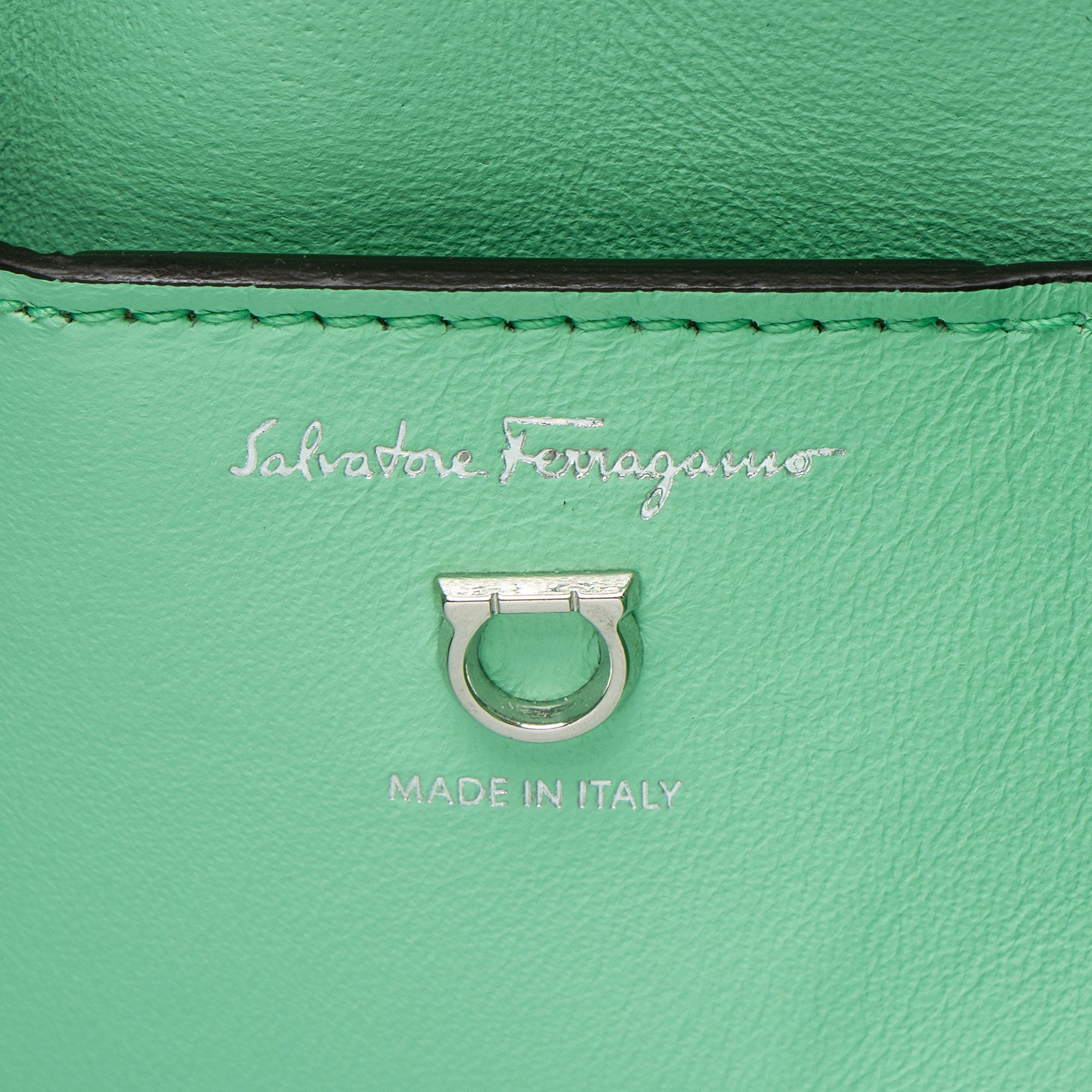 Ferragamo Leather Gancio Trifolio Small Shoulder Bag