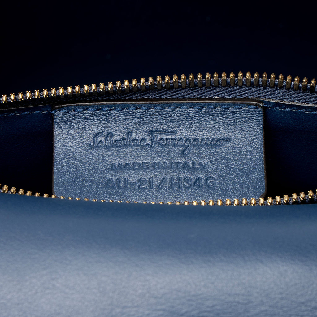 Ferragamo Leather Joanne Large Shoulder Bag