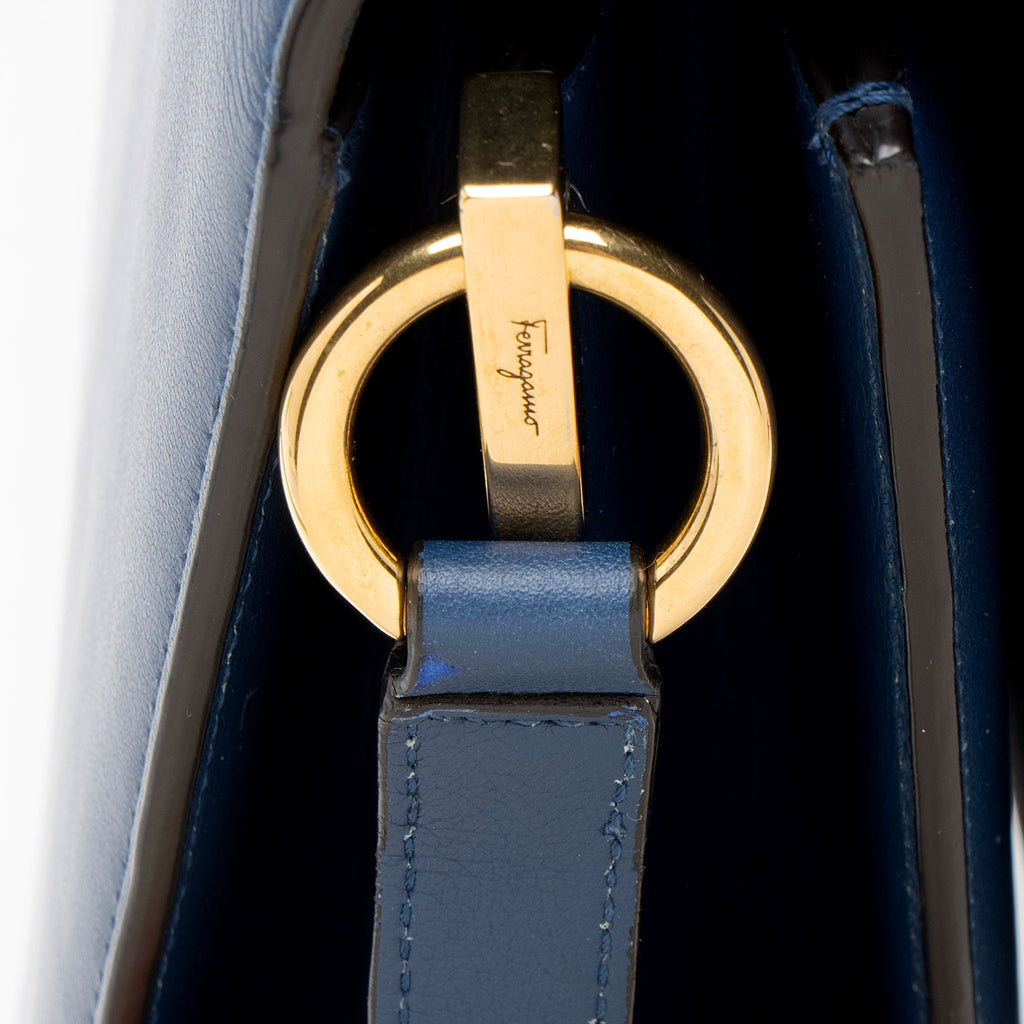 Ferragamo Leather Joanne Large Shoulder Bag