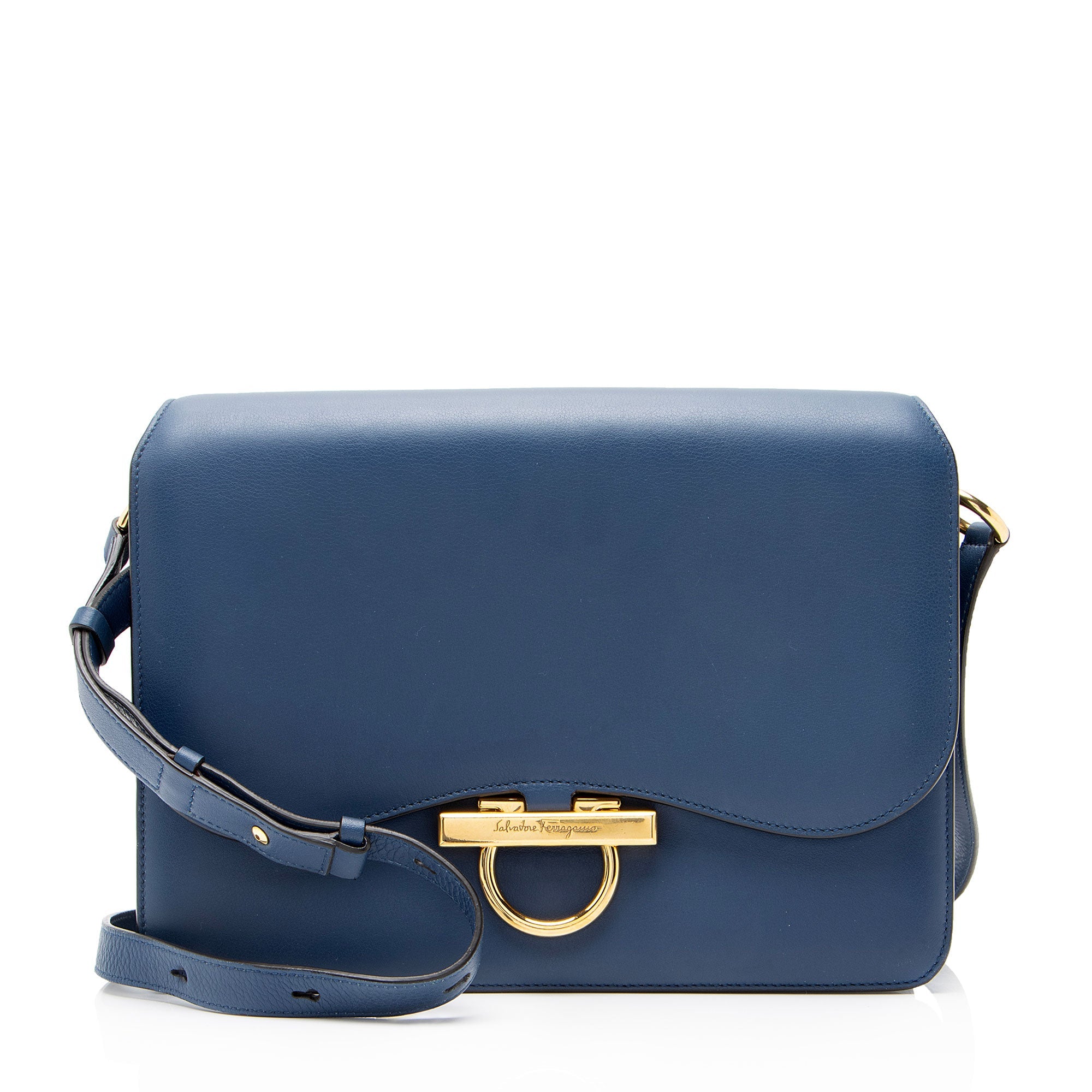 Ferragamo Leather Joanne Large Shoulder Bag