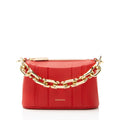 Ferragamo Leather Structured Gancini Chain Mini Bag