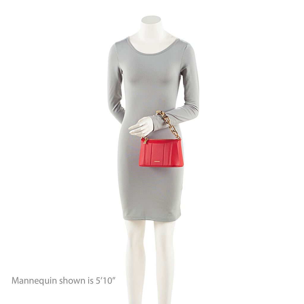 Ferragamo Leather Structured Gancini Chain Mini Bag