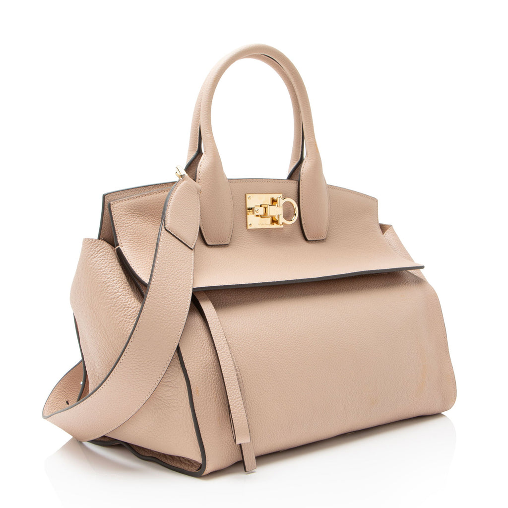Ferragamo Leather Studio Large Satchel