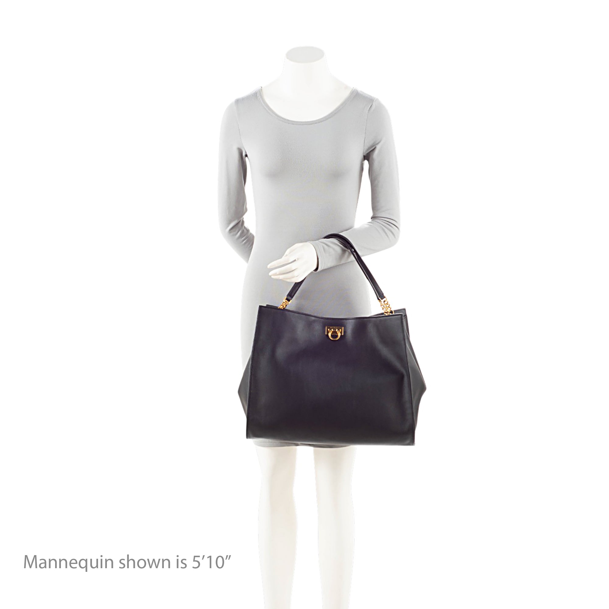 Ferragamo Leather Trifolio Gancio Square Tote
