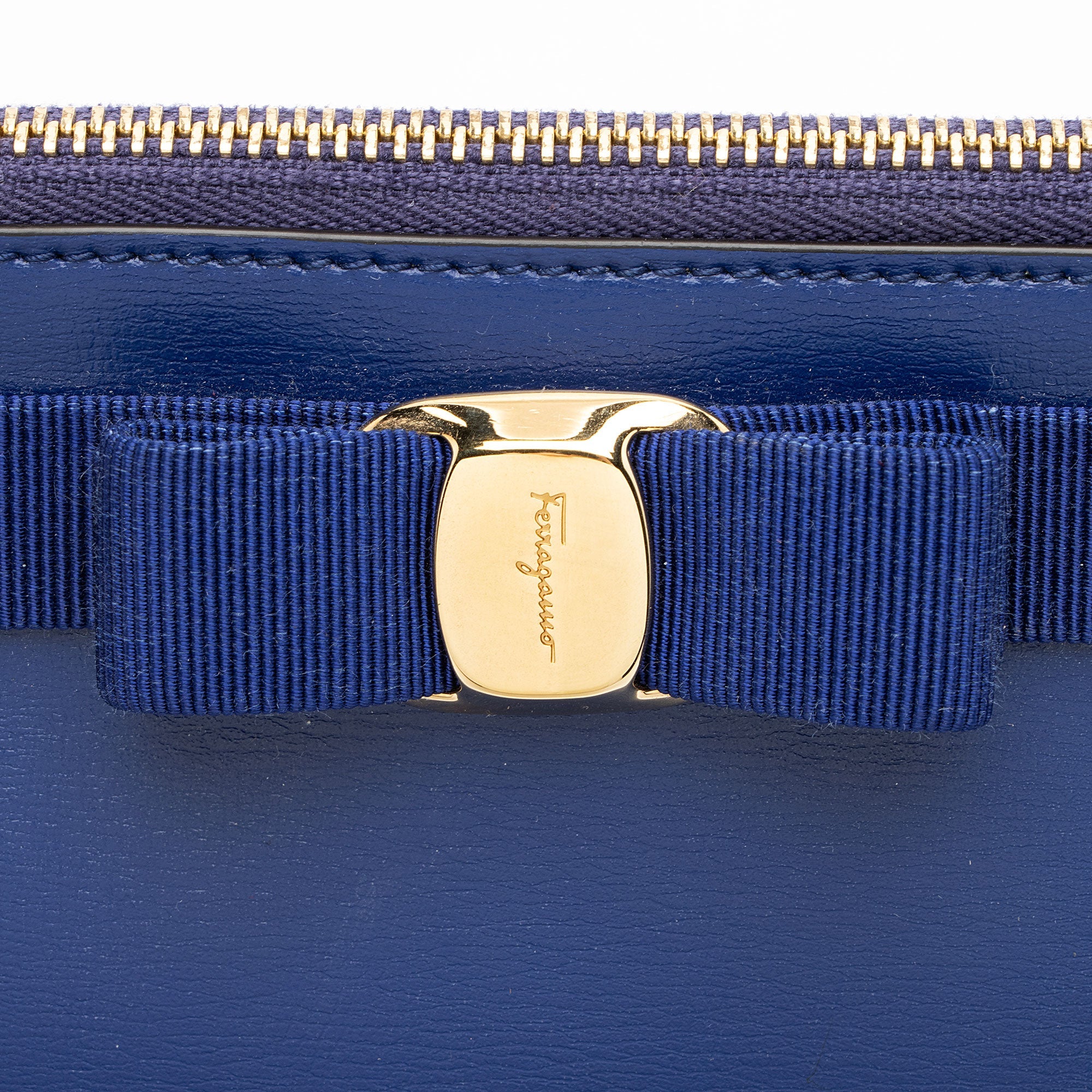 Ferragamo Leather Vara Small Shoulder Bag