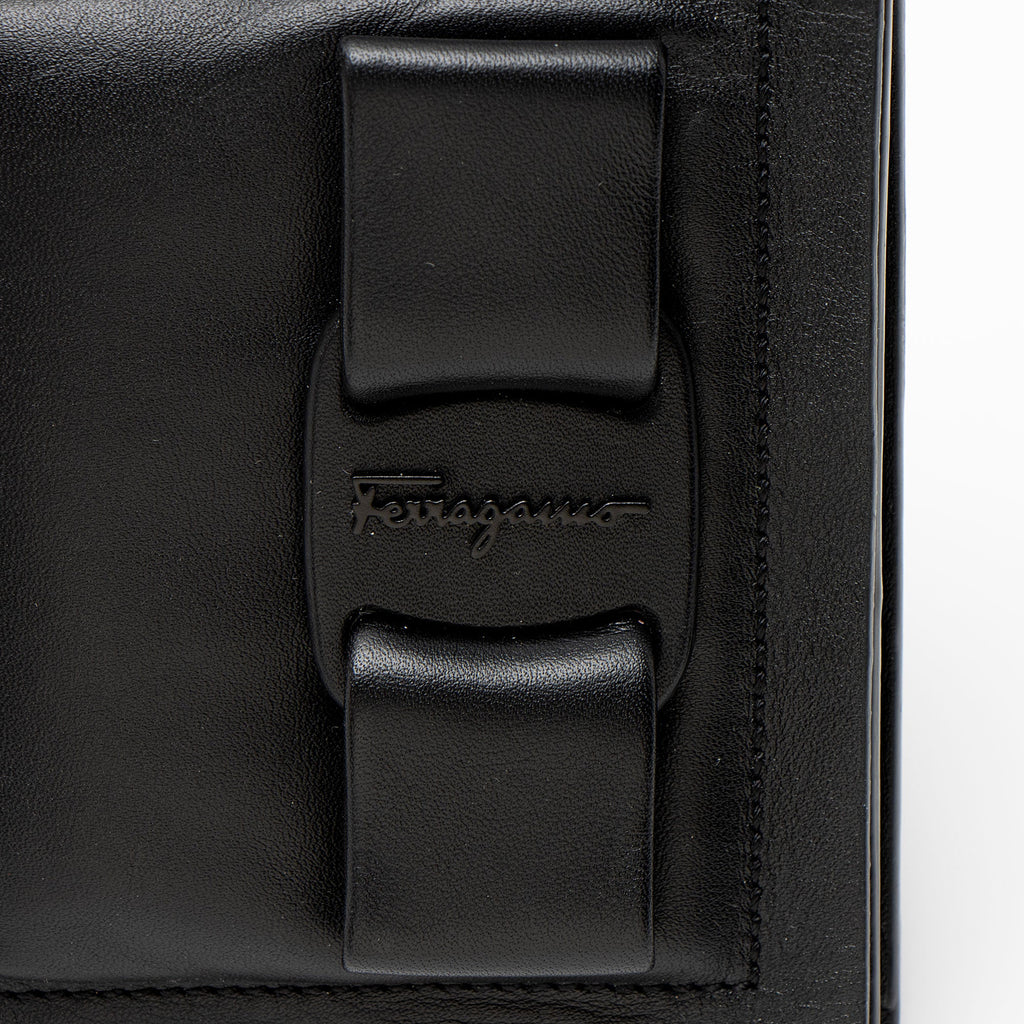 Ferragamo Leather Viva Bow Compact Wallet