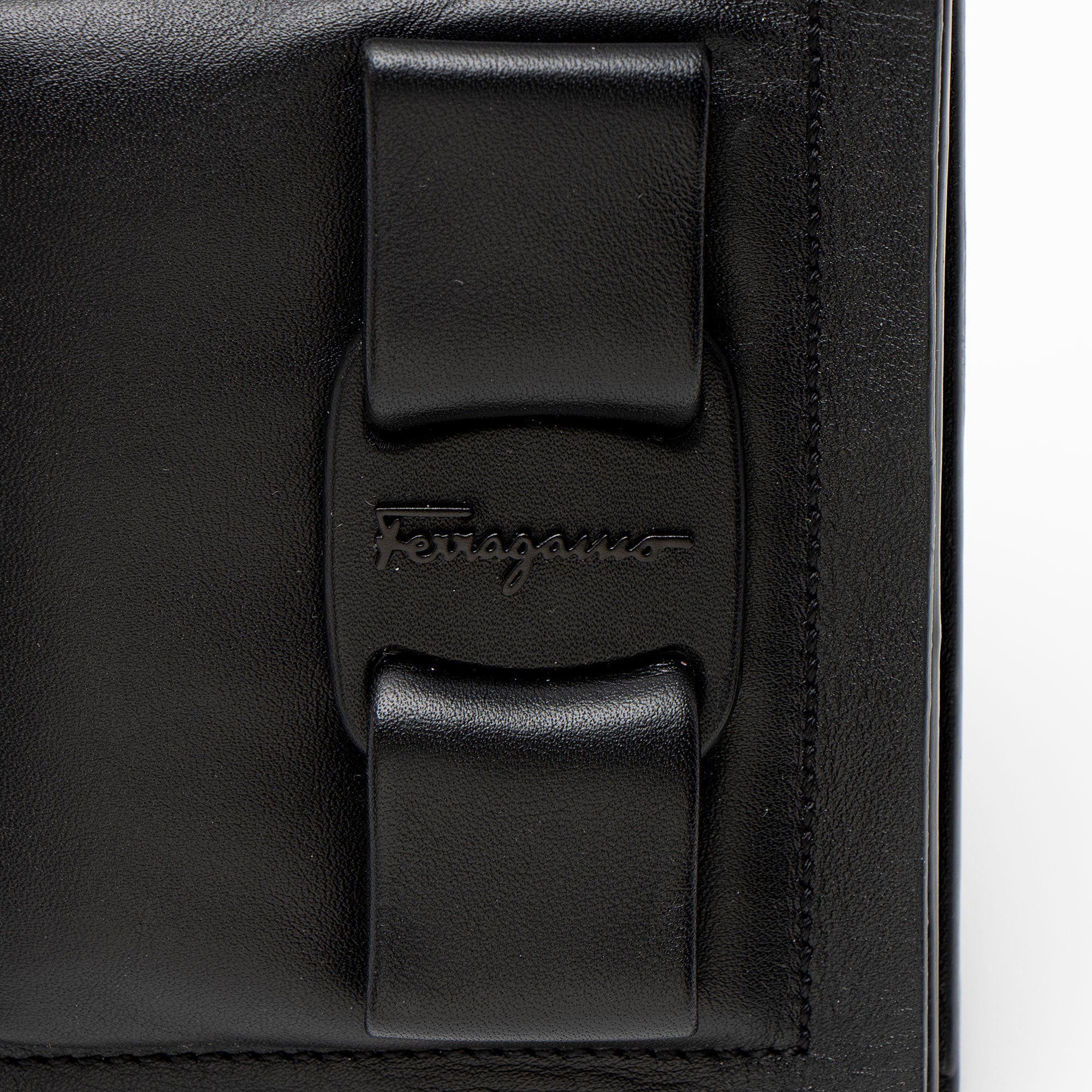 Ferragamo Leather Viva Bow Compact Wallet