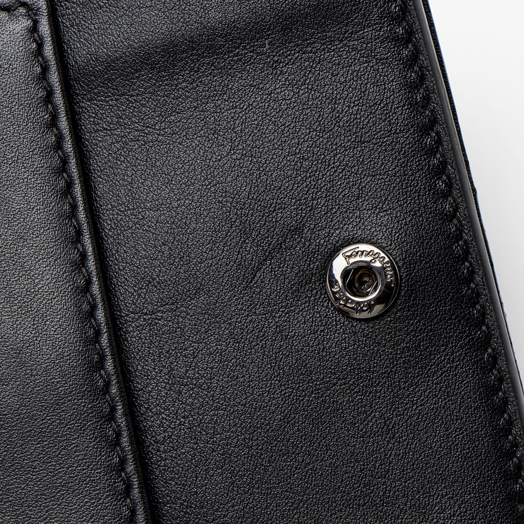 Ferragamo Leather Viva Bow Compact Wallet