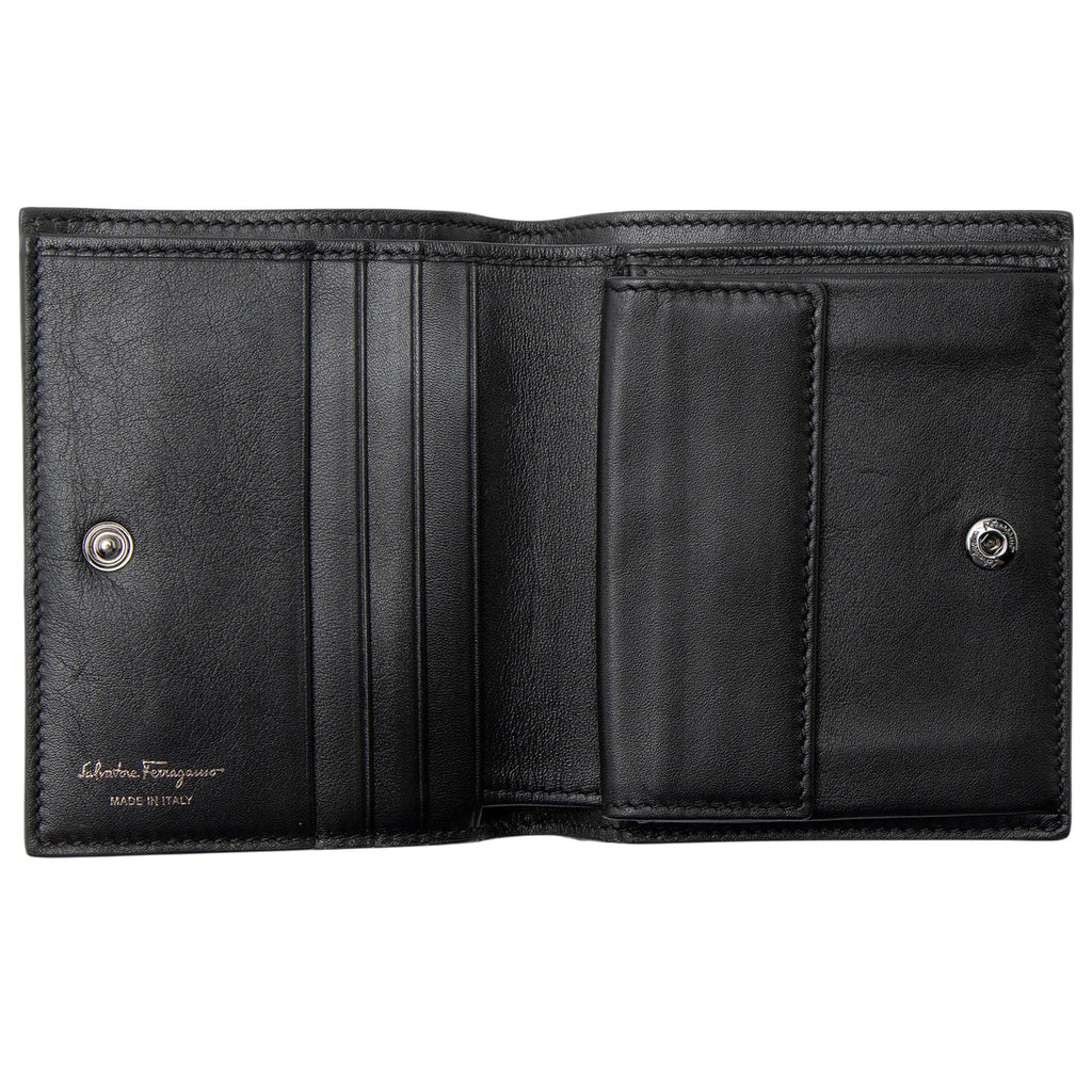 Ferragamo Leather Viva Bow Compact Wallet