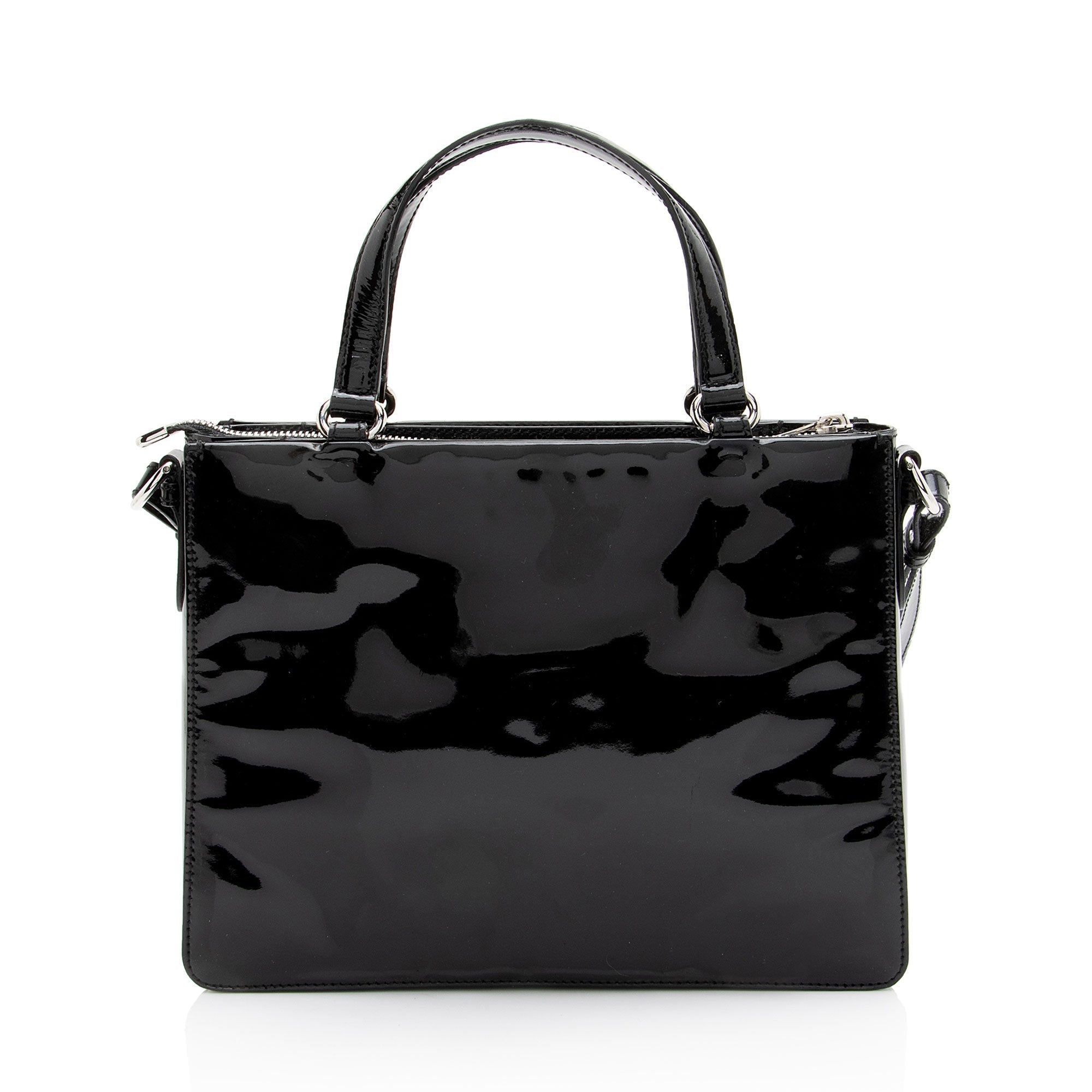 Ferragamo Patent Leather Vara Tracy Tote