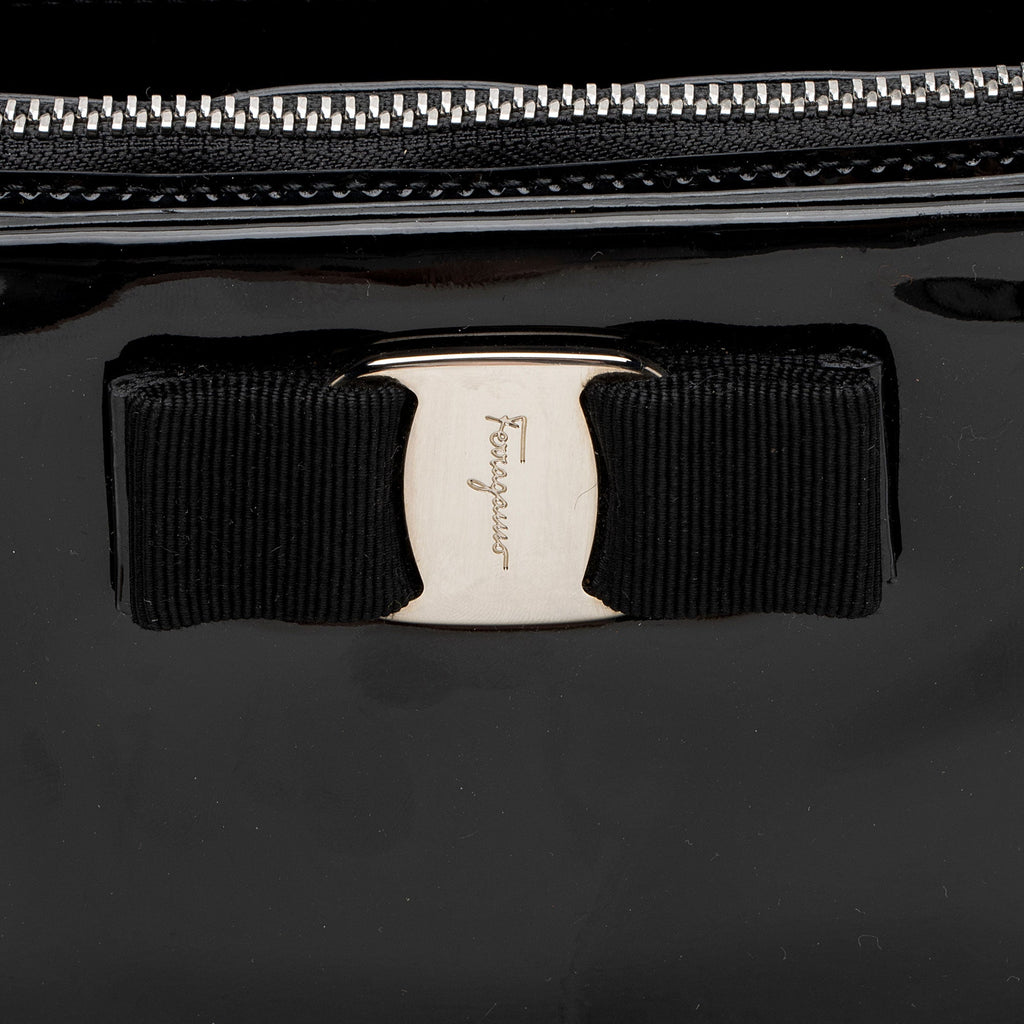Ferragamo Patent Leather Vara Tracy Tote