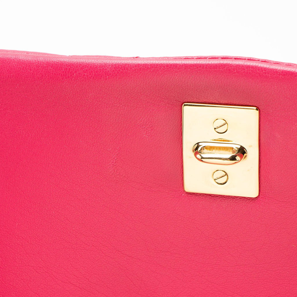 Ferragamo Quilted Leather Soft Vara Medium Shoulder Bag