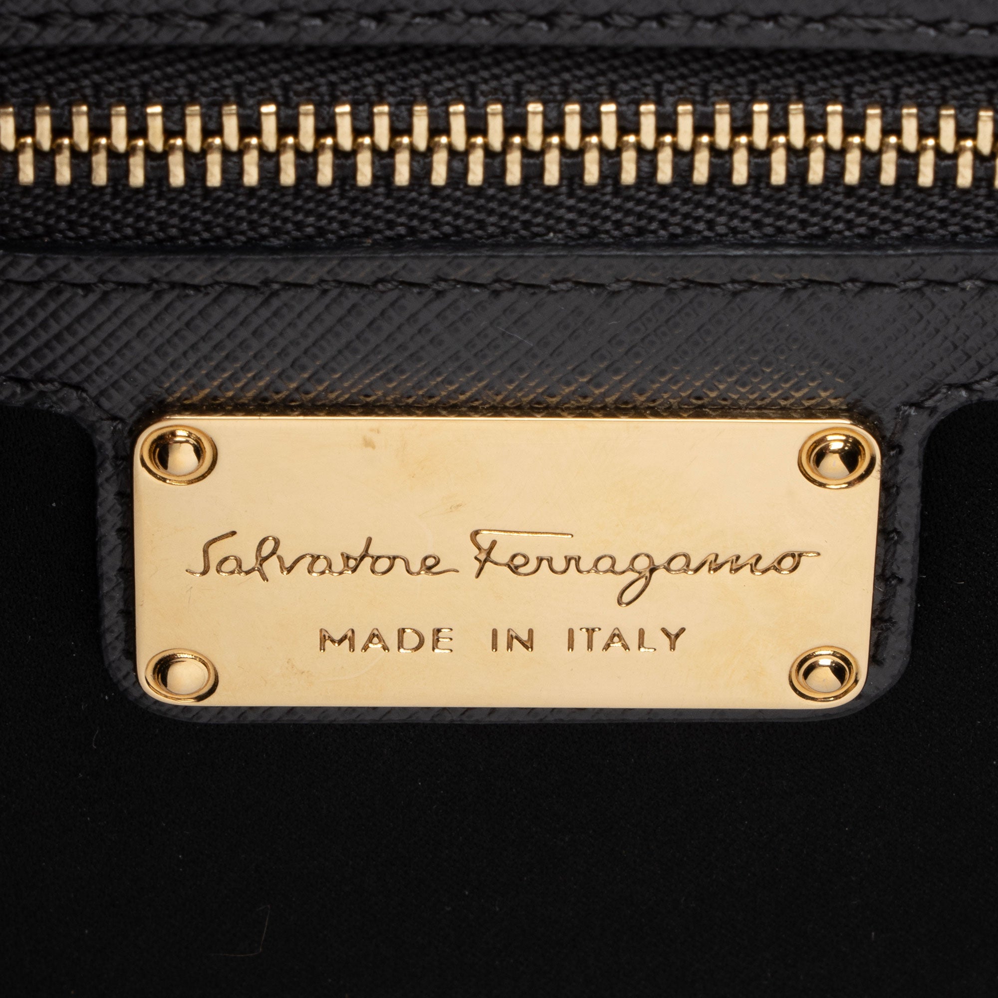 Ferragamo Saffiano Leather Vara Melike Tote