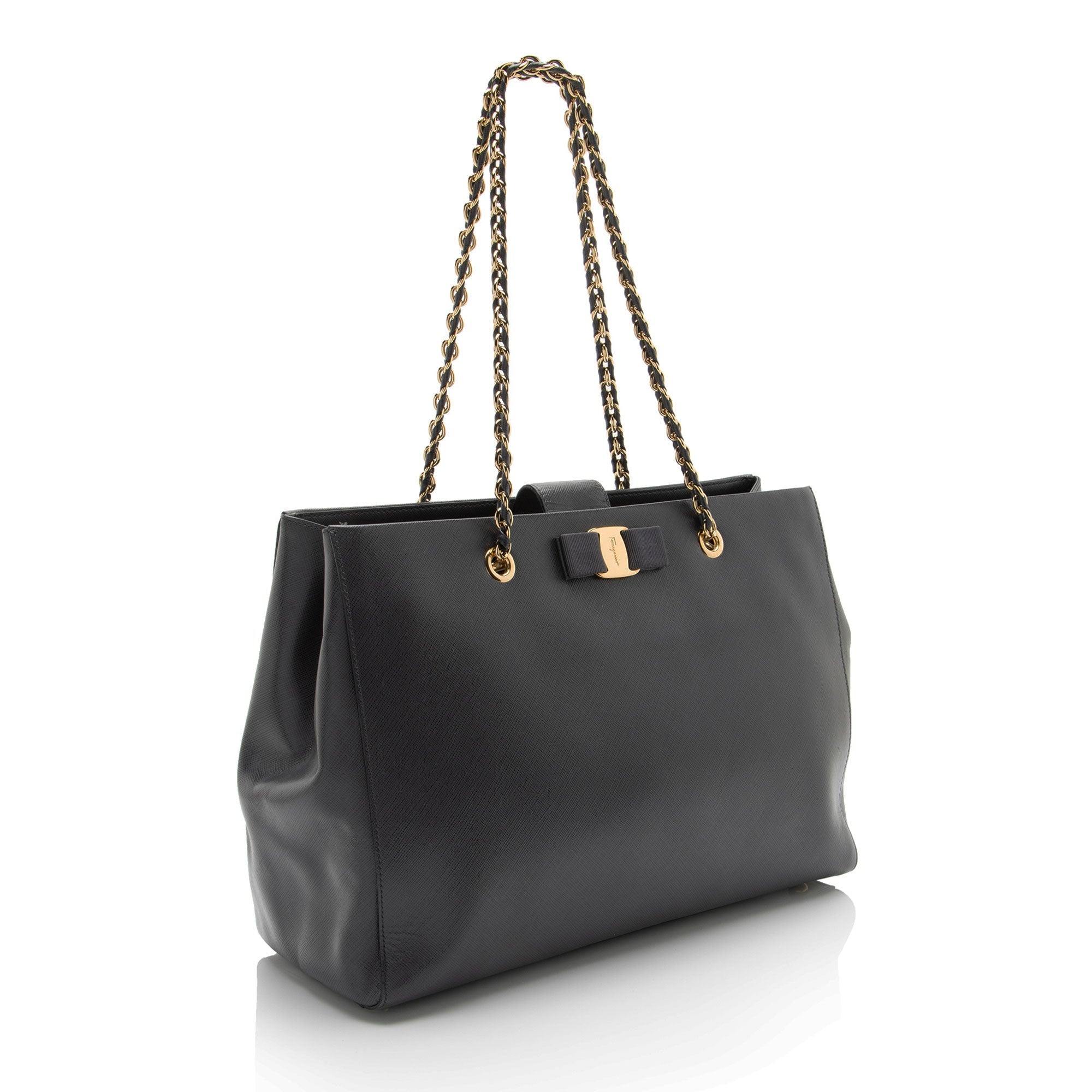 Ferragamo Saffiano Leather Vara Melike Tote