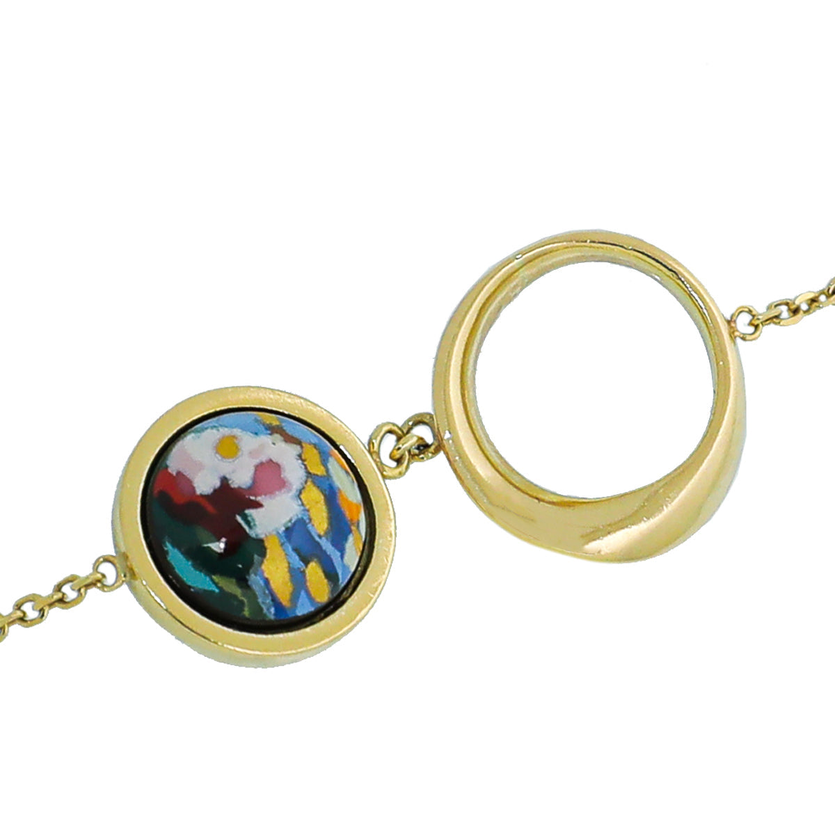 Frey Wille 18K Yellow Gold Hommage à Claude Monet Orangerie Chain Bracelet
