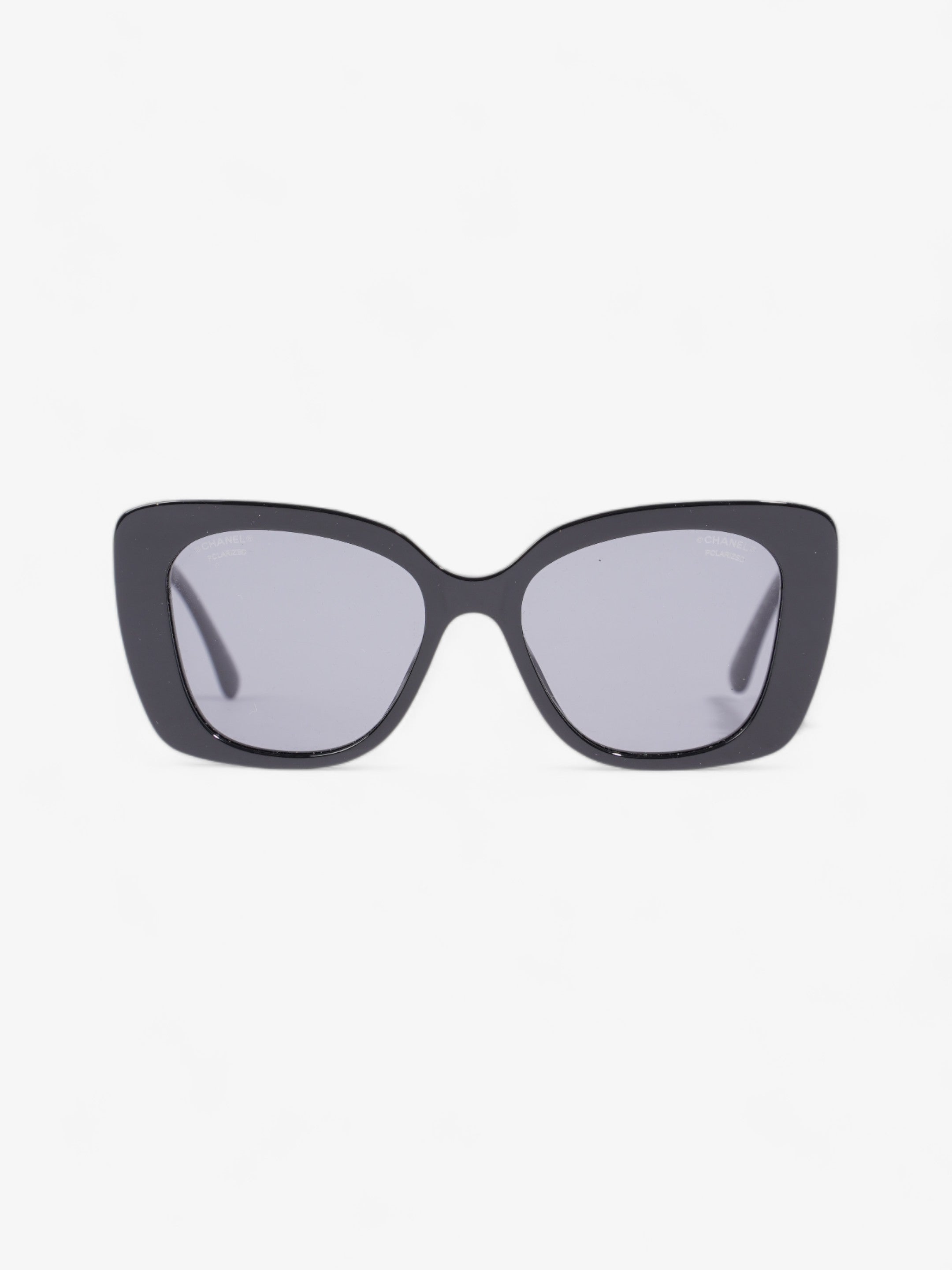 Chanel Square Sunglasses Black Acetate 140mm