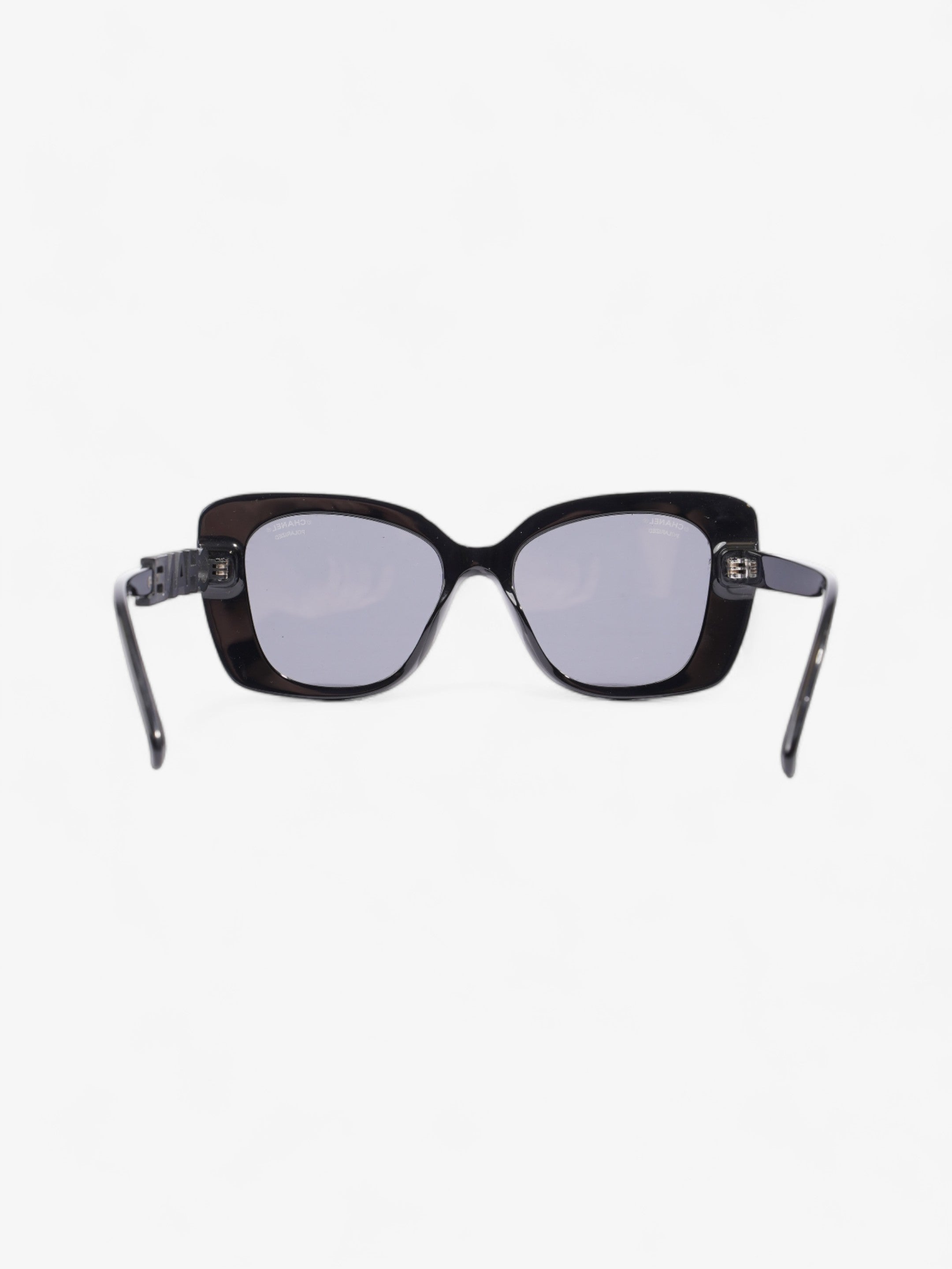 Chanel Square Sunglasses Black Acetate 140mm