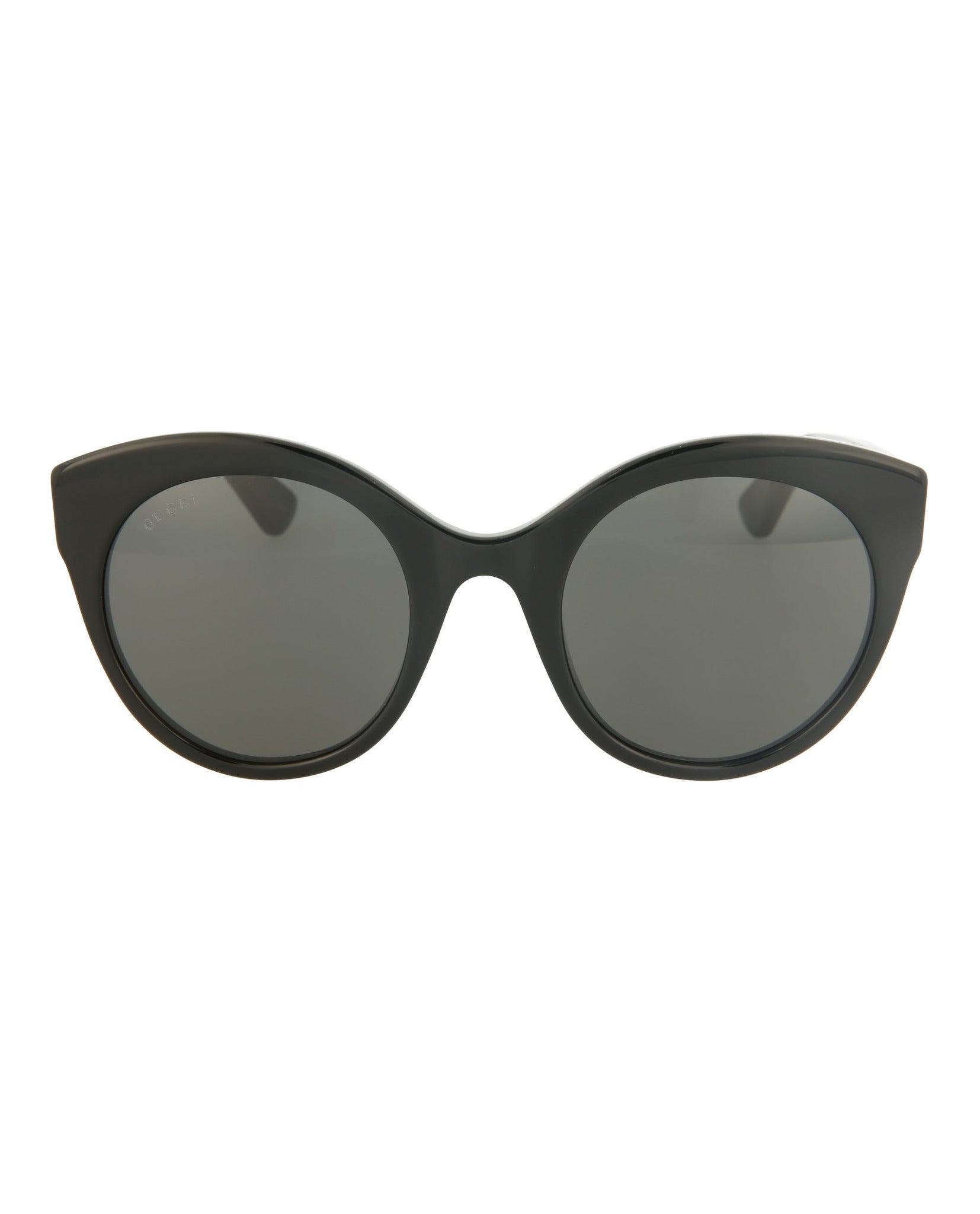 Gucci Womens Round/Oval Black Black Grey Fashion Designer Eyewear
