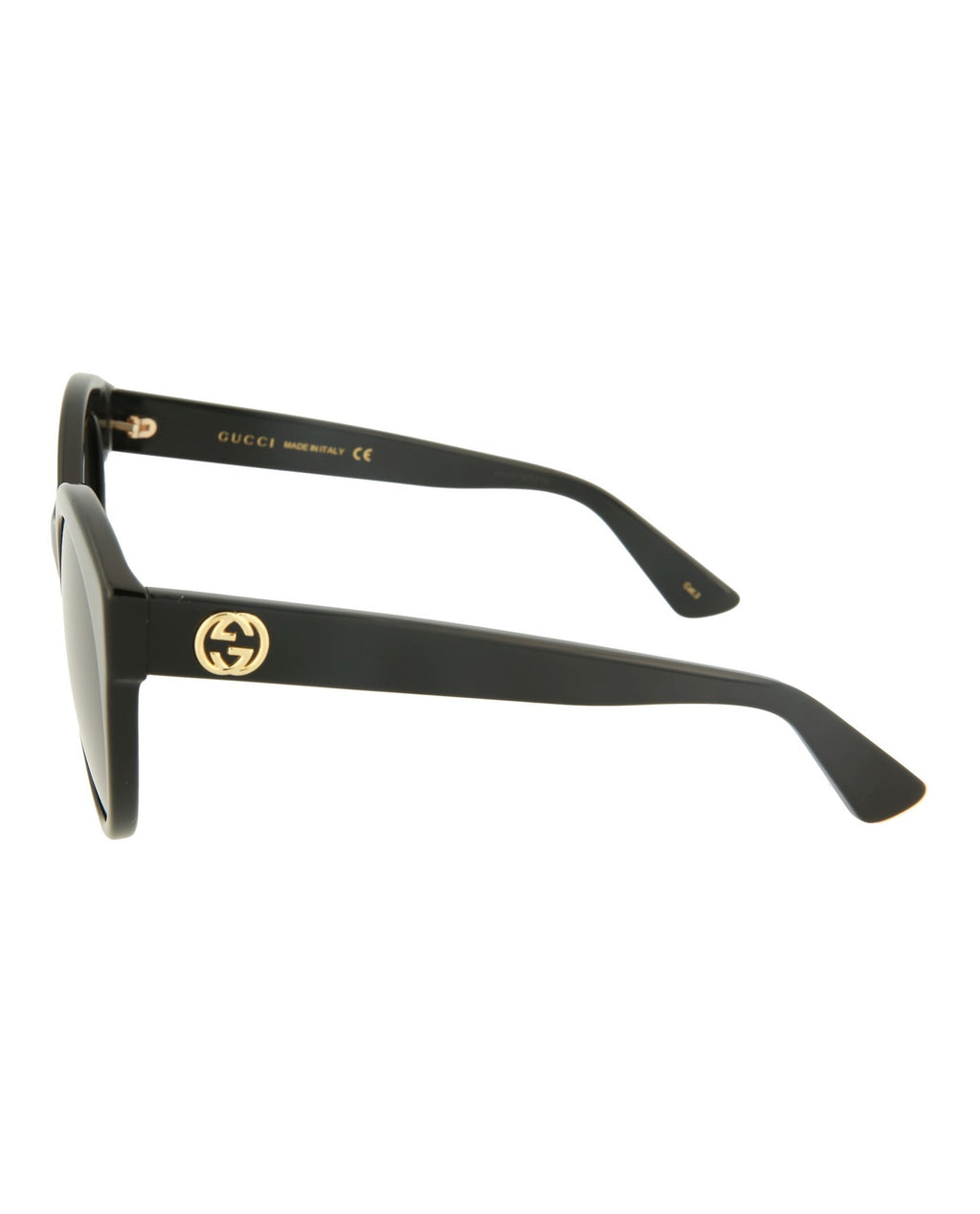 Gucci Womens Round/Oval Black Black Grey Fashion Designer Eyewear