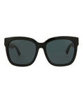 Gucci Womens Square/Rectangle Black Black Grey Fashion Designer Eyewear