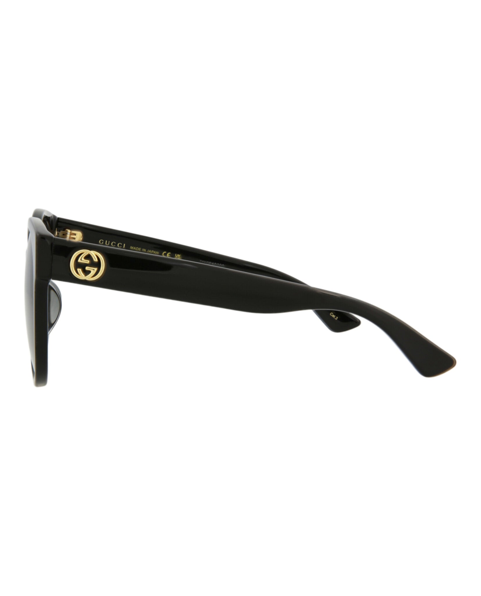Gucci Womens Round/Oval Black Black Grey Fashion Designer Eyewear