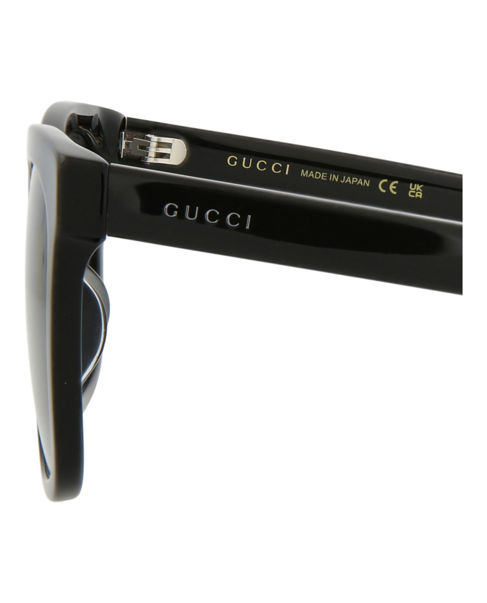 Gucci Mens Square/Rectangle Black Black Grey Fashion Designer Eyewear
