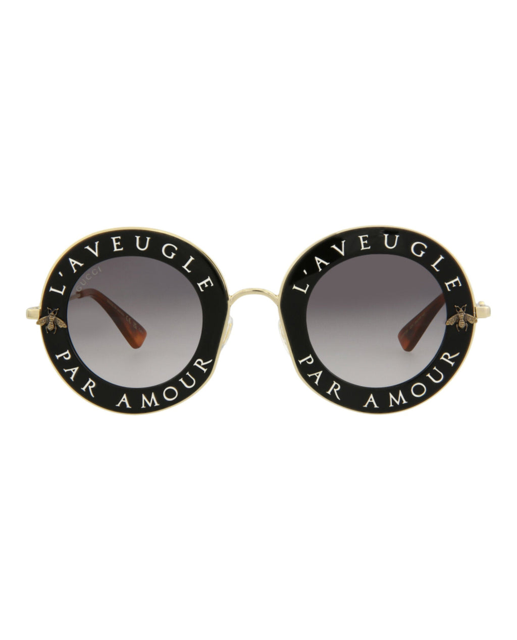 Gucci Womens Round/Oval Black Gold Grey Fashion Designer Eyewear
