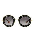 Gucci Womens Round/Oval Black Gold Grey Fashion Designer Eyewear