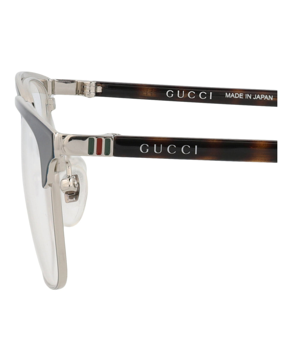 Gucci Mens Square/Rectangle Blue Havana Transparent Fashion Designer Eyewear