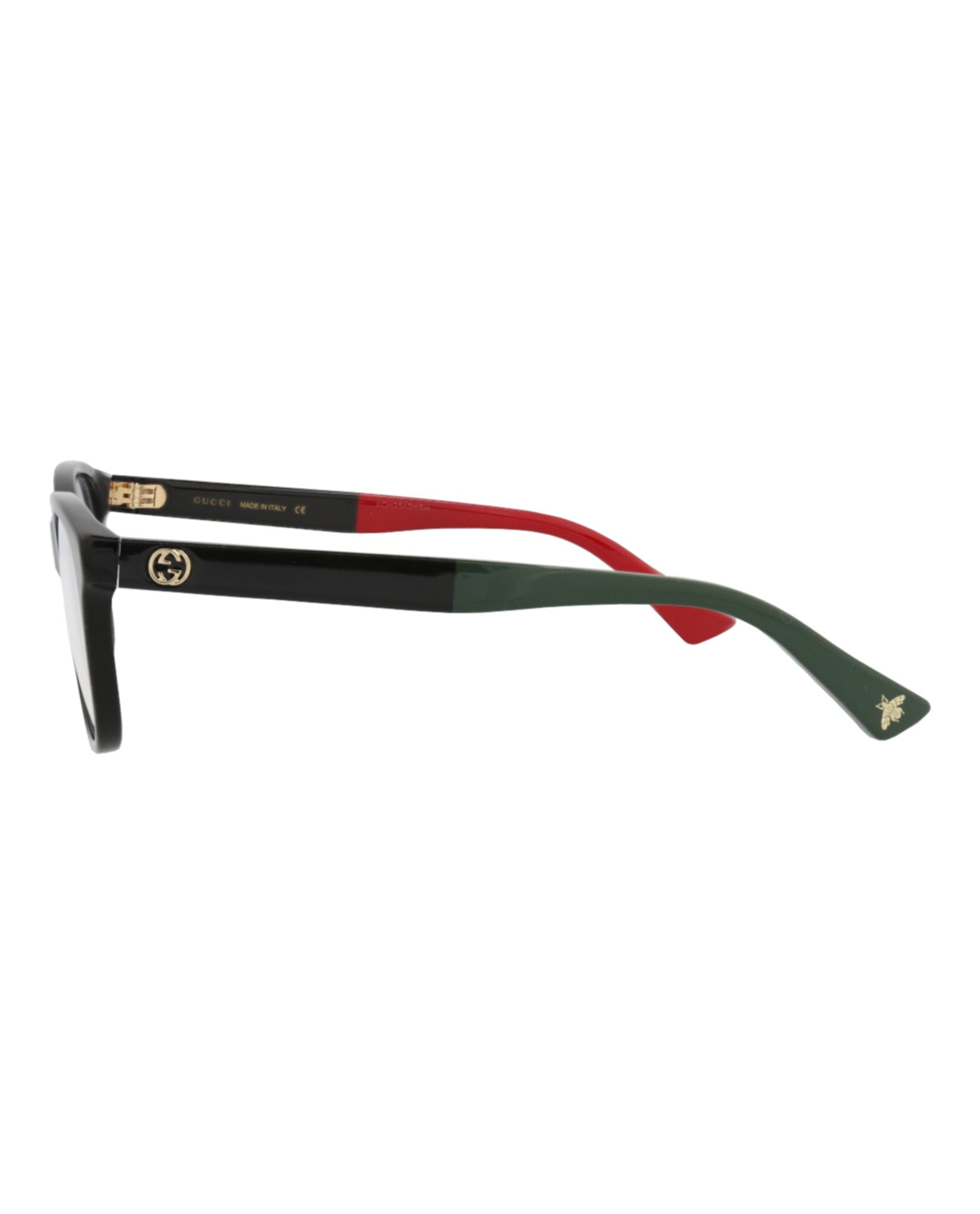 Gucci Womens Square/Rectangle Black Black Transparent Fashion Designer Eyewear