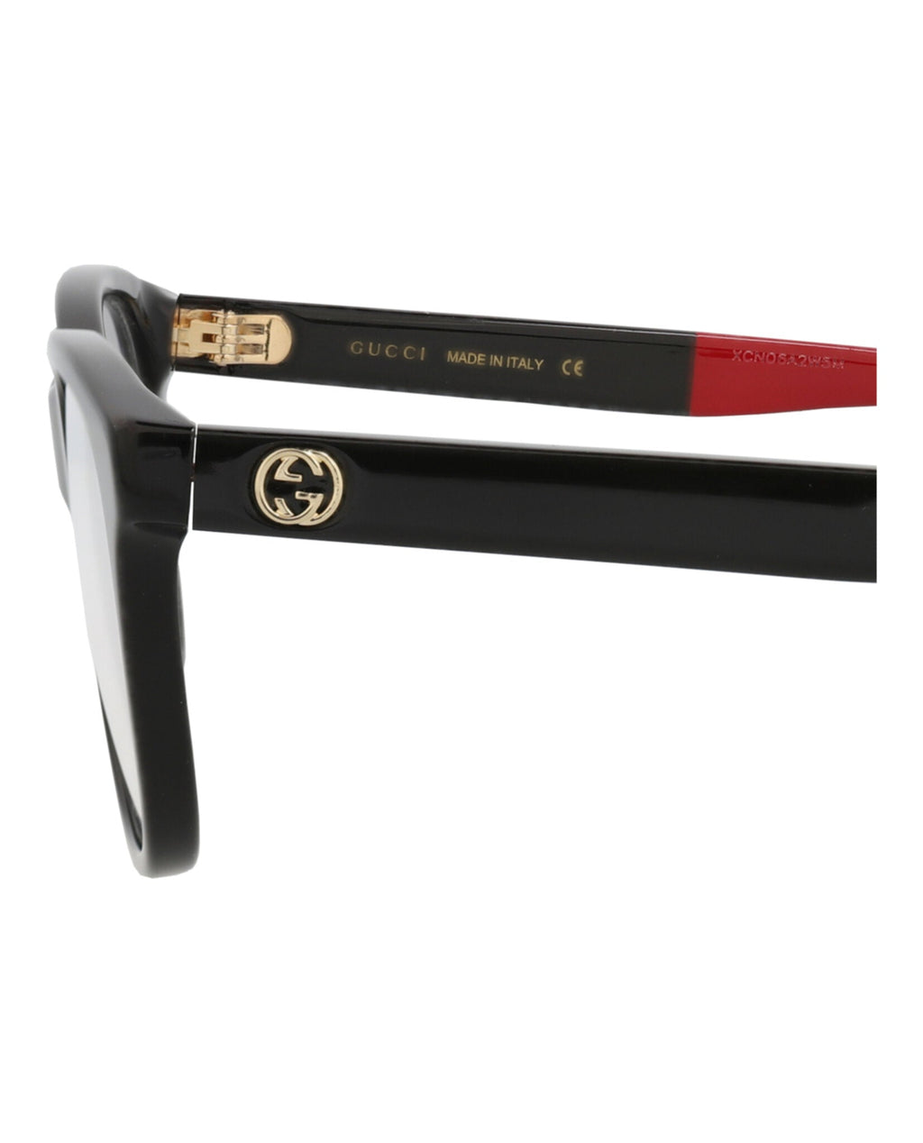Gucci Womens Square/Rectangle Black Black Transparent Fashion Designer Eyewear