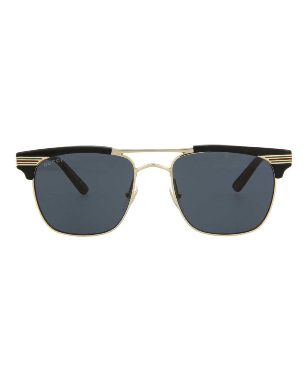 Gucci Mens Square/Rectangle Black Gold Grey Fashion Designer Eyewear
