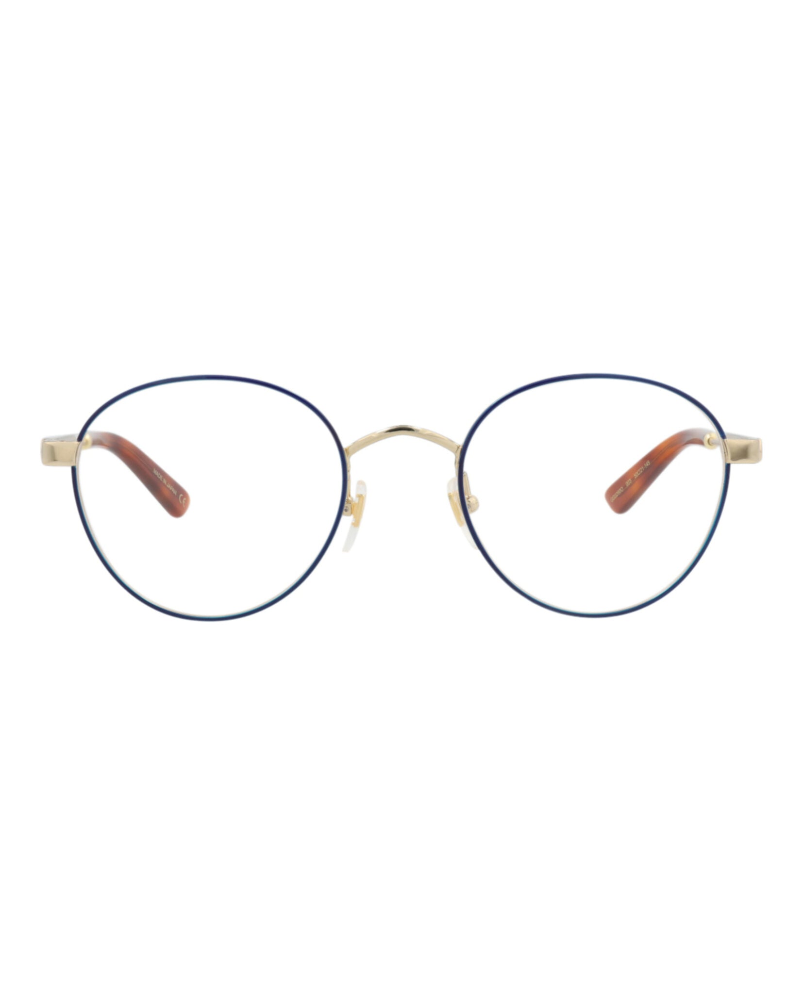 Gucci Mens Round/Oval Blue Gold Transparent Fashion Designer Eyewear