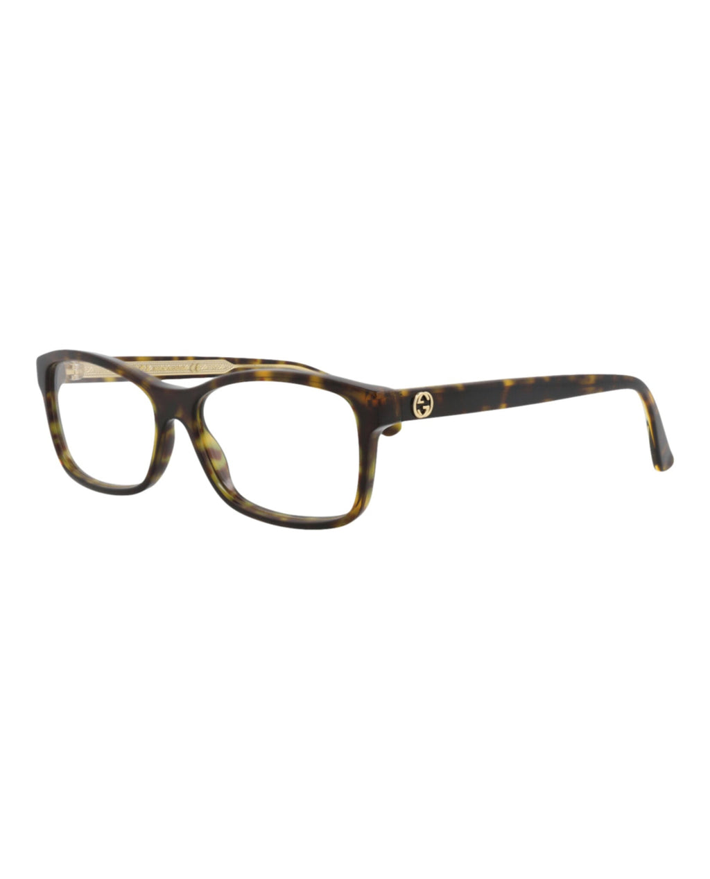 Gucci Womens Square/Rectangle Havana Havana Transparent Fashion Designer Eyewear