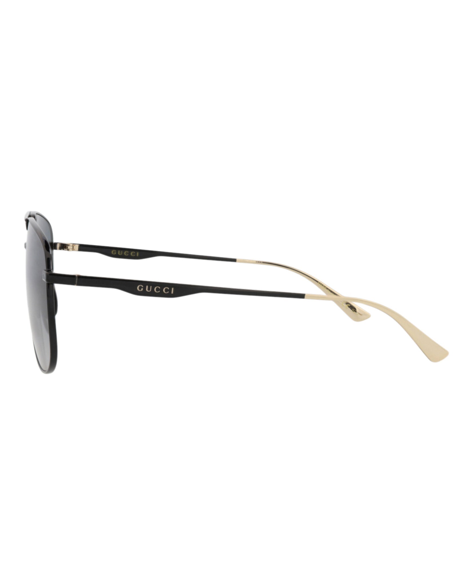 Gucci Mens Aviator Black Black Grey Fashion Designer Eyewear
