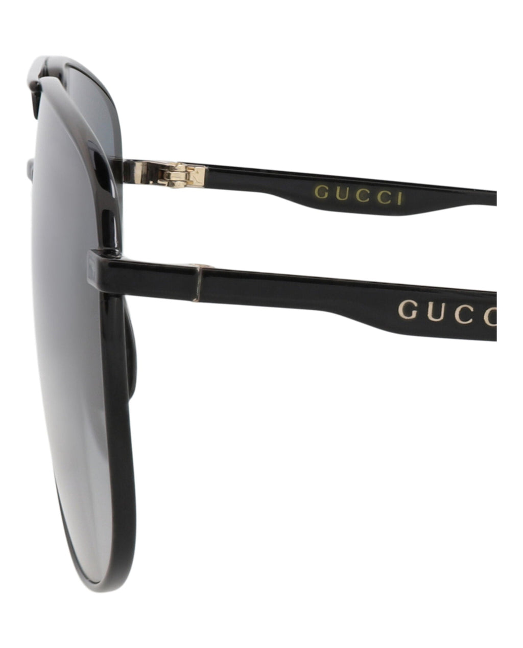 Gucci Mens Aviator Black Black Grey Fashion Designer Eyewear