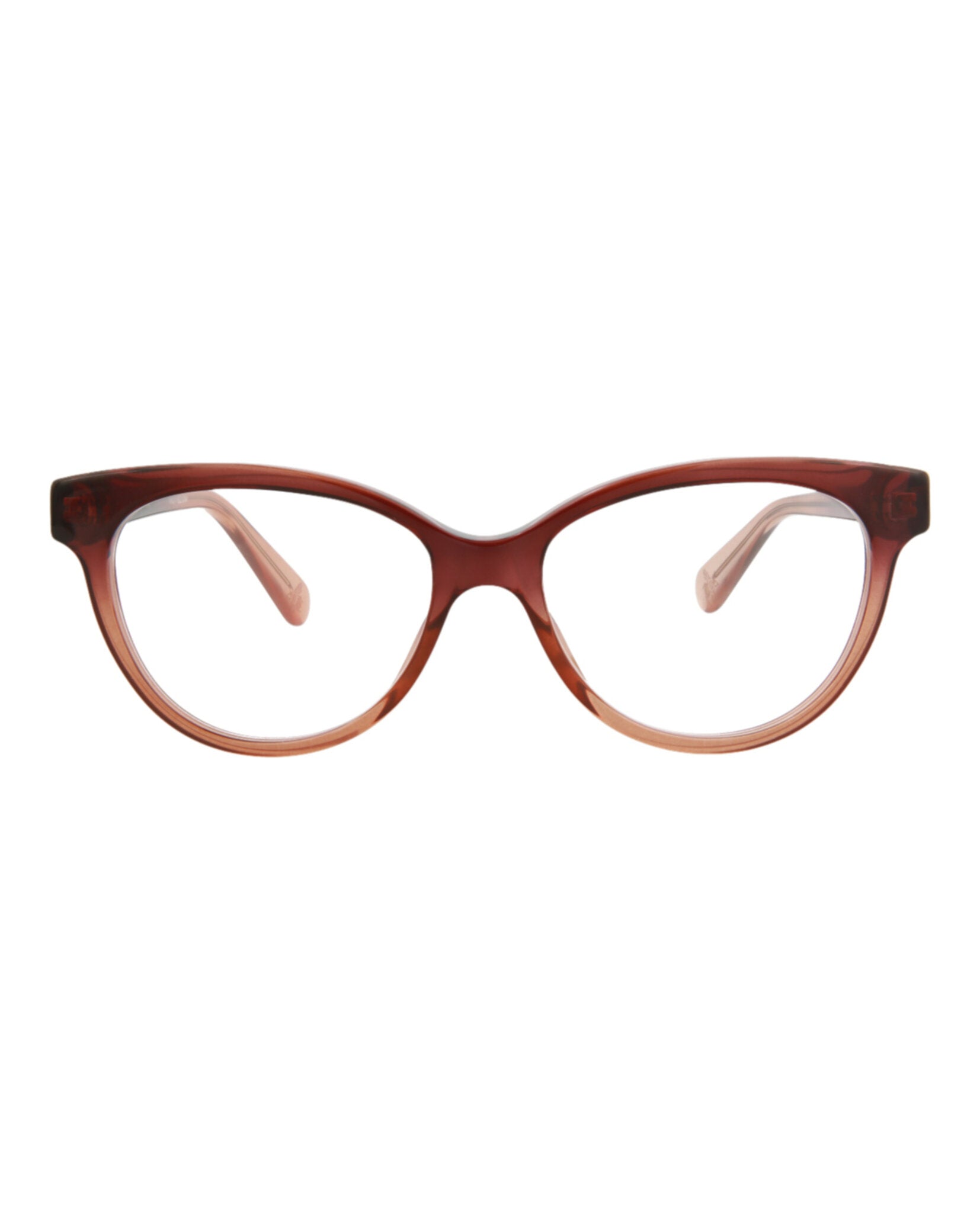 Gucci Womens Cat Eye Brown Brown Transparent Fashion Designer Eyewear