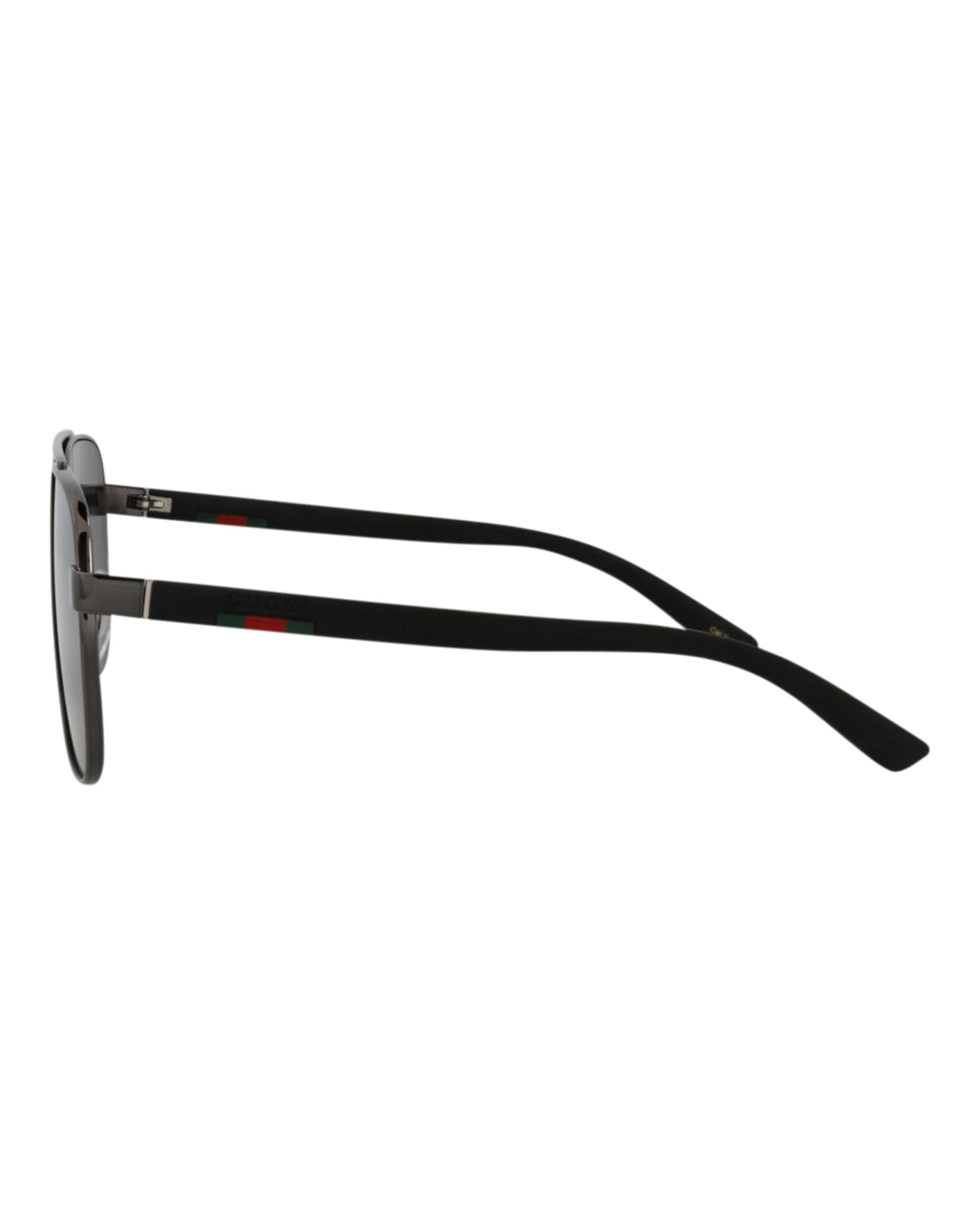 Gucci Mens Aviator Ruthenium Black Grey Fashion Designer Eyewear