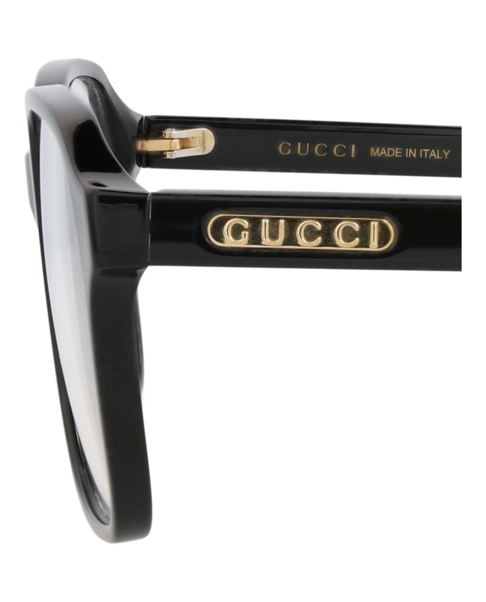 Gucci Mens Square/Rectangle Black Black Transparent Fashion Designer Eyewear