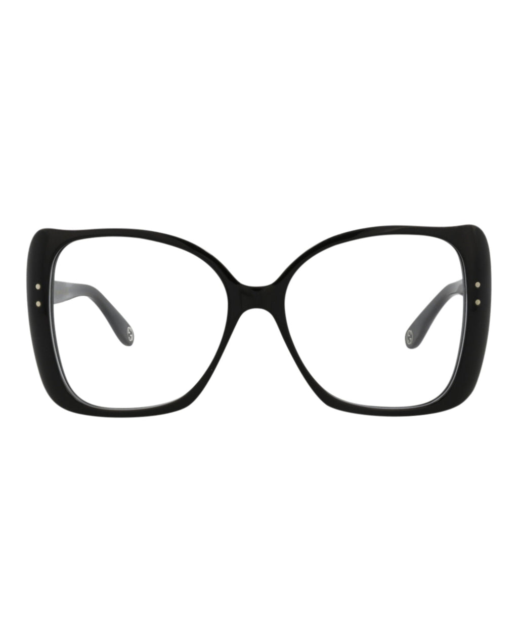 Gucci Womens Oversized Black Black Transparent Fashion Designer Eyewear