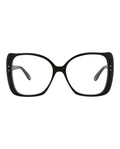 Gucci Womens Oversized Black Black Transparent Fashion Designer Eyewear