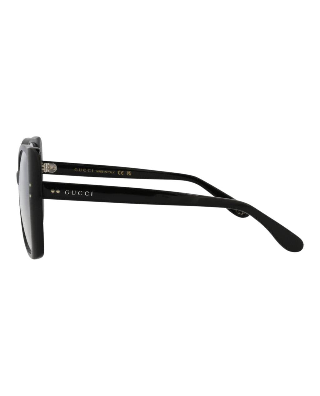 Gucci Womens Oversized Black Black Transparent Fashion Designer Eyewear