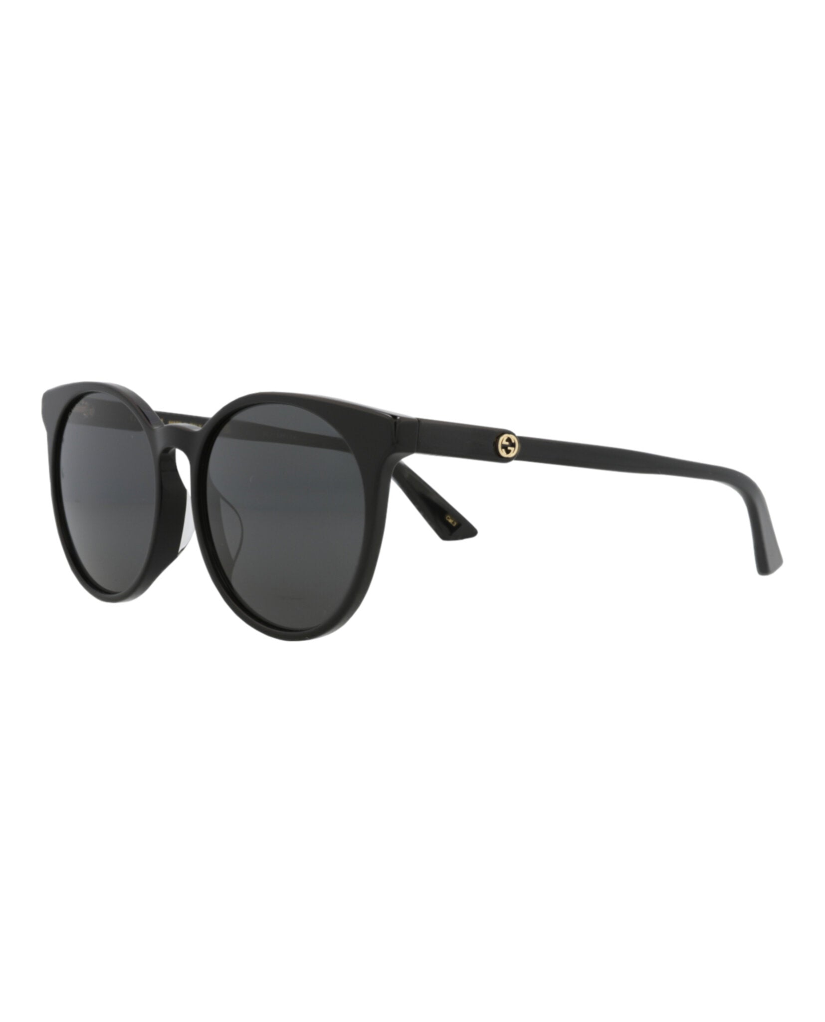 Gucci Womens Round/Oval Black Black Grey Fashion Designer Eyewear